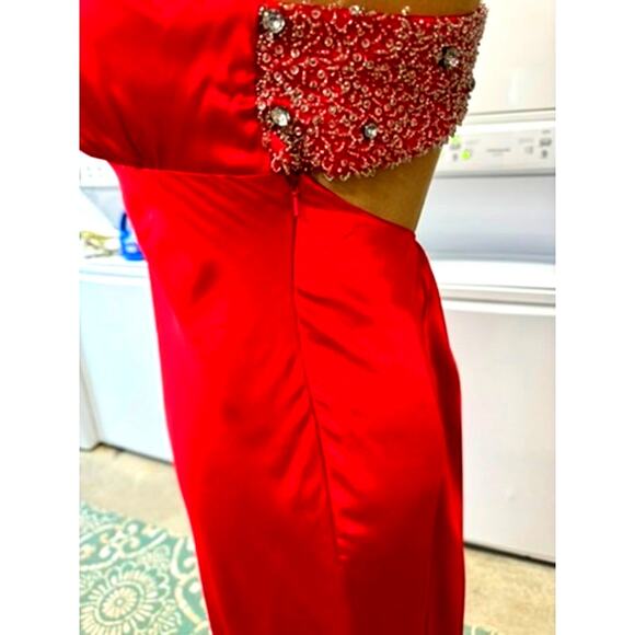 90's NIKI, Sexy ,Silk Rd Formal by NIKI LIVAS. Bejeweled One Shoulder.. PLZ READ - Picture 2 of 16